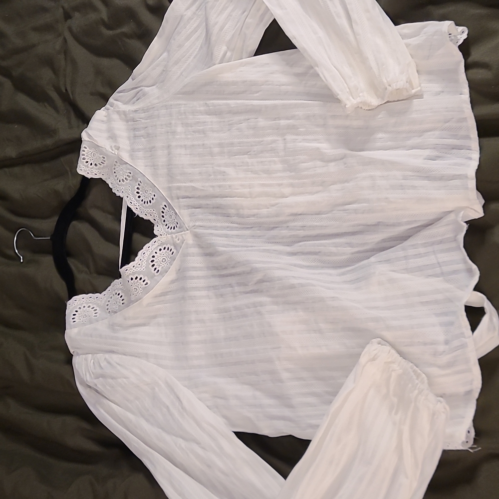 White Flowy Shirt